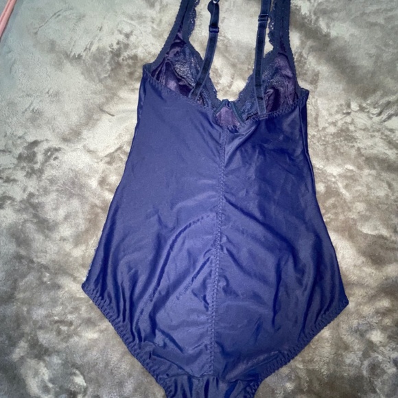 Nefer Teddy Body Suit. Made in Italy. Size 38D Dark Blue with snap crotch - Picture 9 of 16